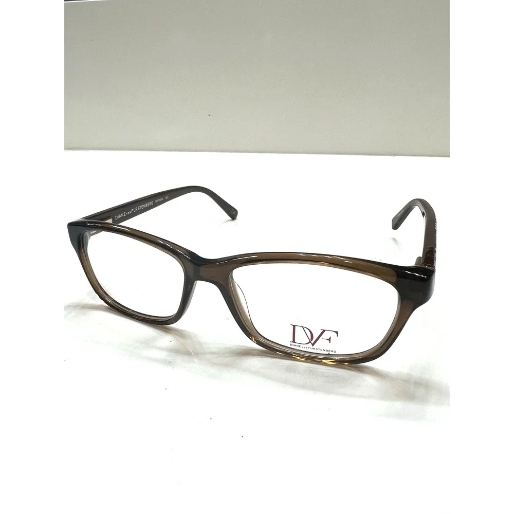 NEW Diane von Furstenberg 5054 201 Translucent Brown Eyeglasses Frames 50-15-135
